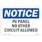 Signmission OSHA Notice, 3.5" Height, PV Panel No Other Circuits Allowed Sign, 5" X 3.5", Landscape OS-NS-D-35-L-17928 - alternate 1
